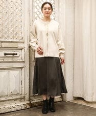 OLHKA03119 eur3(エウルキューブ) 【WEB先行販売】【大きいサイズ】サテンマーメイドスカート ダークグレー(93)