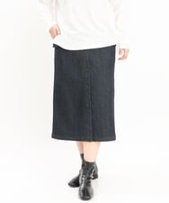 OLHKS05119 eur3(エウルキューブ) 【大きいサイズ】フロントボタンタイトスカート ネイビー(57)