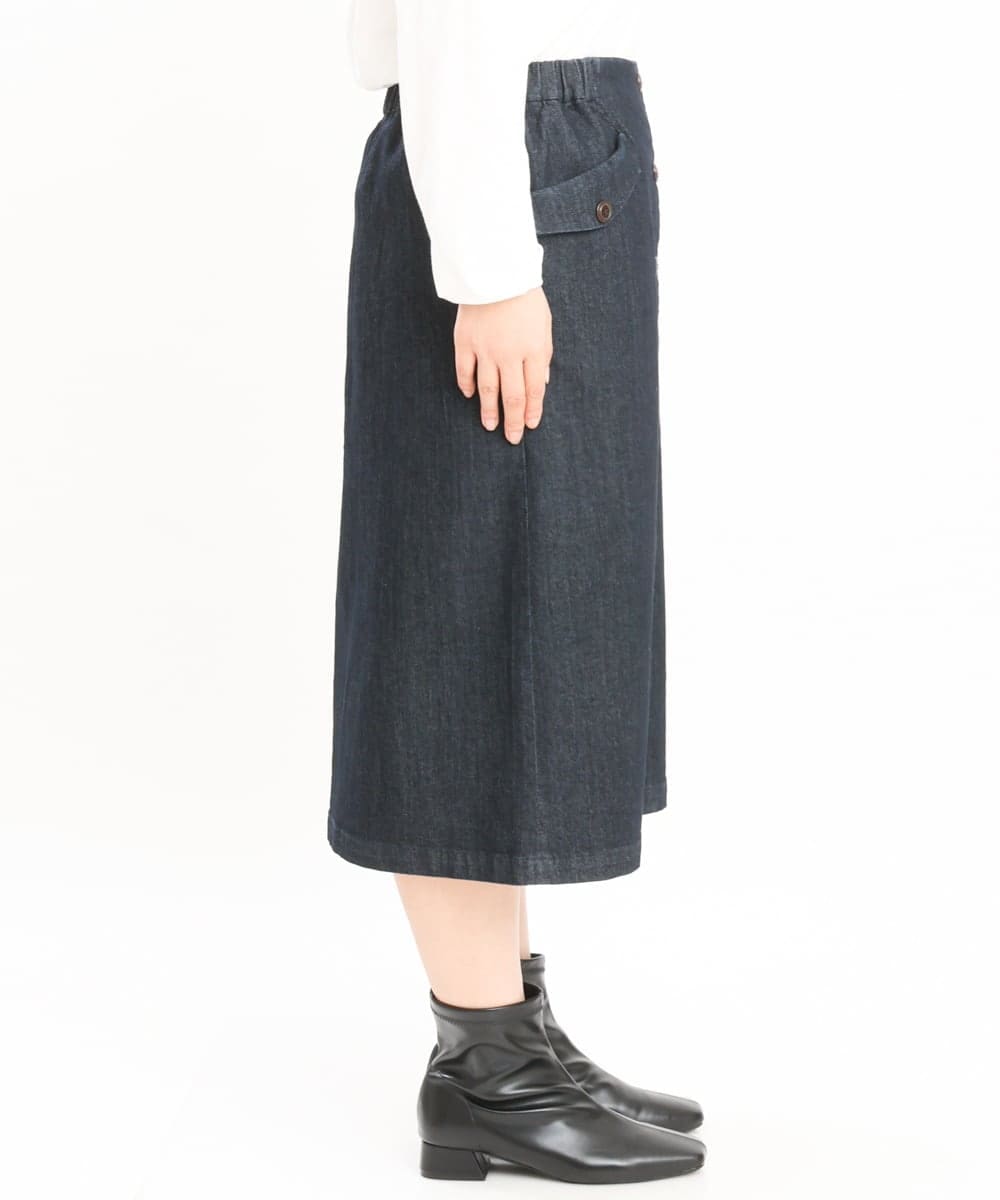 OLHKS05119 eur3(エウルキューブ) 【大きいサイズ】フロントボタンタイトスカート ネイビー(57)