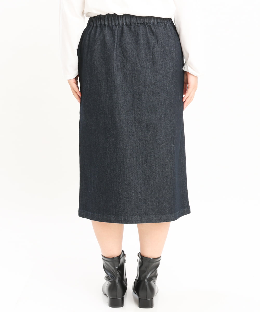 OLHKS05119 eur3(エウルキューブ) 【大きいサイズ】フロントボタンタイトスカート ネイビー(57)