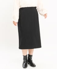 OLHKS06099 eur3(エウルキューブ) 【大きいサイズ】さらさらストレッチタイトスカート ブラック(94)