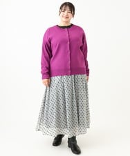 OLHKV13129 eur3(エウルキューブ) 【大きいサイズ】フロッキードットシアースカート グレー(92)