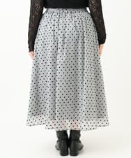 OLHKV13129 eur3(エウルキューブ) 【大きいサイズ】フロッキードットシアースカート グレー(92)