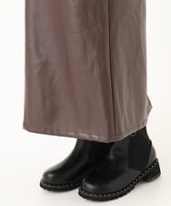 OLHLA05119 eur3(エウルキューブ) 【WEB先行販売】【大きいサイズ】フェイクレザースカート ダークブラウン(87)
