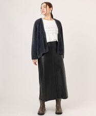 OLHLA05119 eur3(エウルキューブ) 【WEB先行販売】【大きいサイズ】フェイクレザースカート ブラック(94)