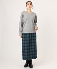 OLHLA06129 eur3(エウルキューブ) 【大きいサイズ】チェックタイトスカート グリーン(35)