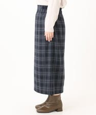OLHLA06129 eur3(エウルキューブ) 【WEB先行販売】【大きいサイズ】チェックタイトスカート ネイビー(57)