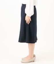 OLHLD05119 eur3(エウルキューブ) 【WEB先行販売】【大きいサイズ/11号サイズあり/洗える/セットアップ対応】カットジョーゼットセミフレアスカート ネイビー