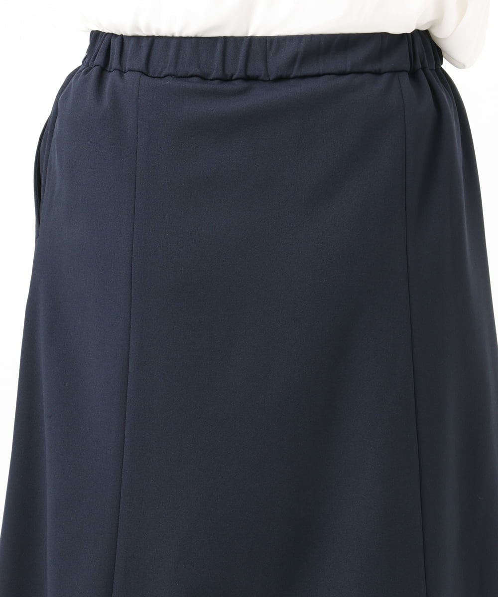 OLHLD05119 eur3(エウルキューブ) 【WEB先行販売】【大きいサイズ/11号サイズあり/洗える/セットアップ対応】カットジョーゼットセミフレアスカート ネイビー