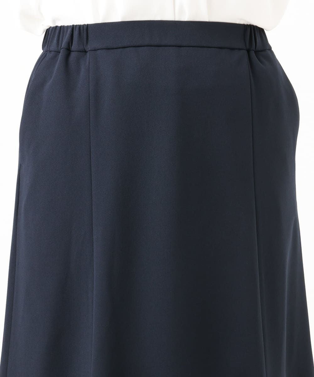 OLHLD05119 eur3(エウルキューブ) 【WEB先行販売】【大きいサイズ/11号サイズあり/洗える/セットアップ対応】カットジョーゼットセミフレアスカート ネイビー