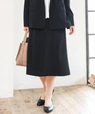 OLHLD05119 eur3(エウルキューブ) 【WEB先行販売】【大きいサイズ/11号サイズあり/洗える/セットアップ対応】カットジョーゼットセミフレアスカート ブラック