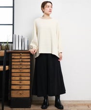 OLHLD07119 eur3(エウルキューブ) 【大きいサイズ/洗える】スエードタッチスカート ブラック