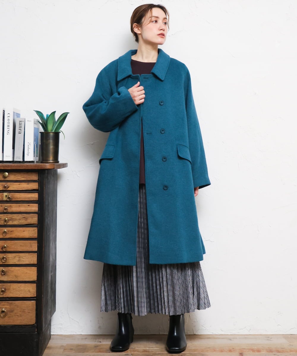 OLHLD08129 eur3(エウルキューブ) 【大きいサイズ】チェックプリーツスカート グレー