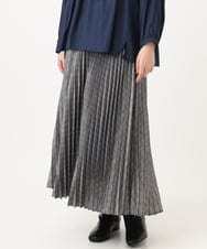 OLHLD08129 eur3(エウルキューブ) 【大きいサイズ】チェックプリーツスカート グレー