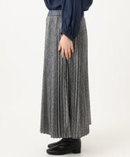 OLHLD08129 eur3(エウルキューブ) 【大きいサイズ】チェックプリーツスカート グレー