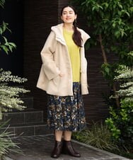 OLHLP06110 eur3(エウルキューブ) 【雑誌掲載】【大きいサイズ】レトロフラワープリントスカート ネイビー(57)