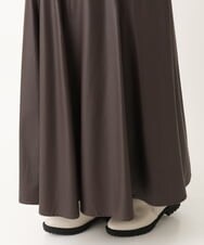 OLHLS08129 eur3(エウルキューブ) 【大きいサイズ】フェイクレザーフレアスカート ダークブラウン(87)