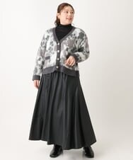OLHLS08129 eur3(エウルキューブ) 【大きいサイズ】フェイクレザーフレアスカート ブラック(94)