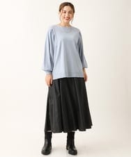 OLHLS08129 eur3(エウルキューブ) 【大きいサイズ】フェイクレザーフレアスカート ブラック(94)