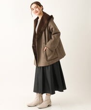 OLHLS08129 eur3(エウルキューブ) 【大きいサイズ】フェイクレザーフレアスカート ブラック(94)