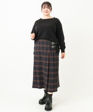 雑誌掲載】【大きいサイズ】キルトスカート(ロング・マキシ丈