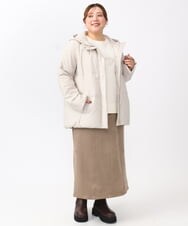 大きいサイズ】フーディーダウンジャケット(ダウンジャケット