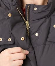 OLJAD03299 eur3(エウルキューブ) 【WEB先行販売】【大きいサイズ】異素材ショートダウンジャケット ダークグレー(93)