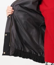 OLJAD03299 eur3(エウルキューブ) 【WEB先行販売】【大きいサイズ】異素材ショートダウンジャケット ダークグレー(93)