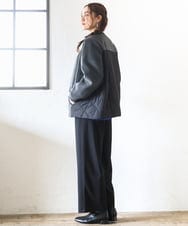 OLJAD09149 eur3(エウルキューブ) 【大きいサイズ】ブークレノーカラージャケット ダークグレー(93)