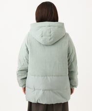 OLJAG03299 eur3(エウルキューブ) 【大きいサイズ】ブロッキングダウンジャケット カーキ