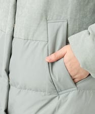 OLJAG03299 eur3(エウルキューブ) 【大きいサイズ】ブロッキングダウンジャケット カーキ