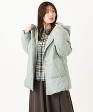 OLJAG03299 eur3(エウルキューブ) 【大きいサイズ】ブロッキングダウンジャケット カーキ