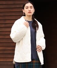 OLJBS13120 eur3(エウルキューブ) 【大きいサイズ】キルティングジャケット アイボリー(80)