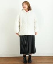 OLJBS13120 eur3(エウルキューブ) 【大きいサイズ】キルティングジャケット アイボリー(80)