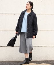 OLJBS13120 eur3(エウルキューブ) 【大きいサイズ】キルティングジャケット ブラック(94)