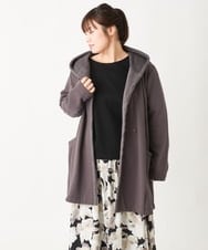 OLJBV03159 eur3(エウルキューブ) 【大きいサイズ】フーディー裏ボアアウター ダークブラウン(87)