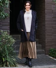 OLJBV03159 eur3(エウルキューブ) 【大きいサイズ】フーディー裏ボアアウター ブラック(94)