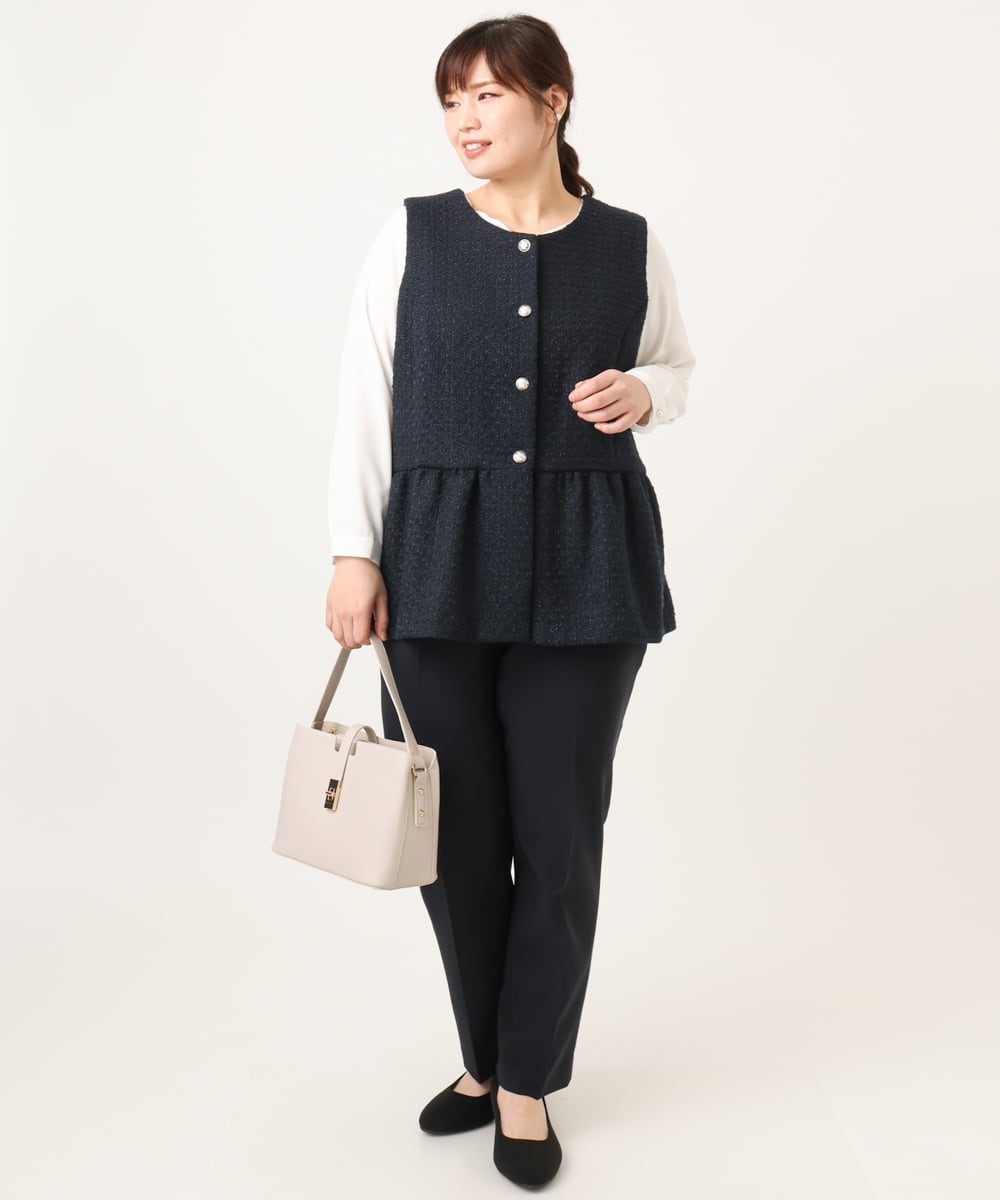 大きいサイズ】ツイードペプラムジレ(その他のジャケット・スーツ