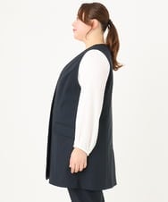 OLJDA02159 eur3(エウルキューブ) 【大きいサイズ/セットアップ対応】WクロスストレッチVネックジレ ネイビー(57)