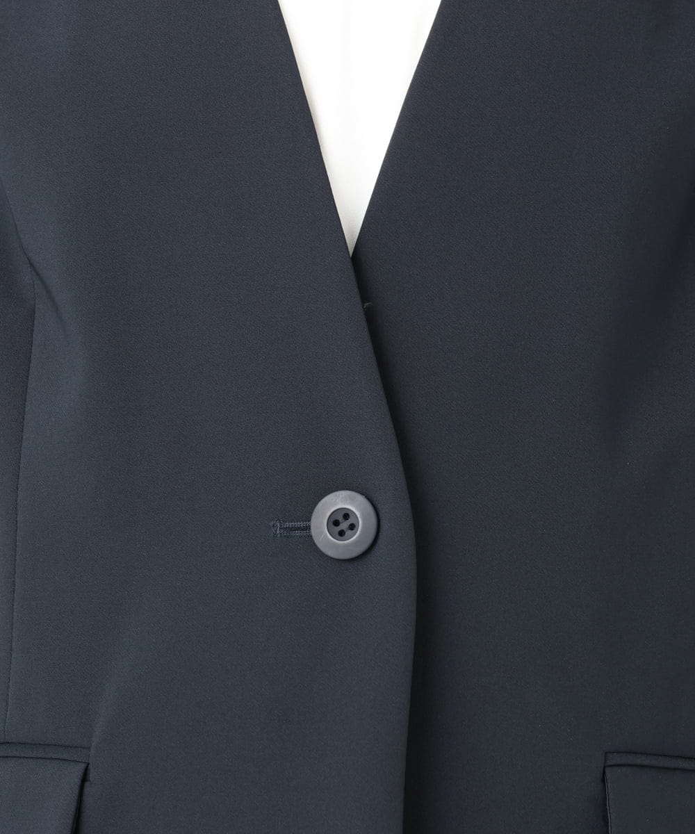 OLJDA02159 eur3(エウルキューブ) 【大きいサイズ/セットアップ対応】WクロスストレッチVネックジレ ネイビー(57)