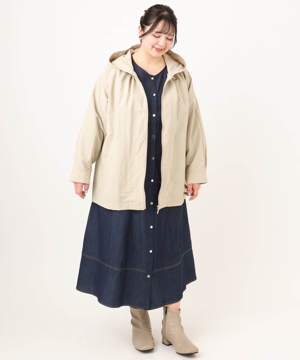 OLJDA04169 eur3(エウルキューブ) 【大きいサイズ】マウンテンパーカー グレージュ(89)