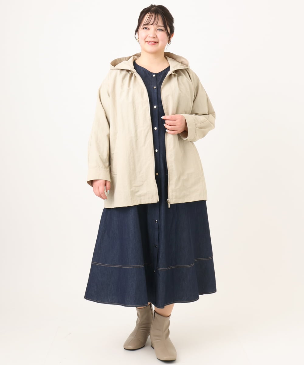 OLJDA04169 eur3(エウルキューブ) 【大きいサイズ】マウンテンパーカー グレージュ(89)