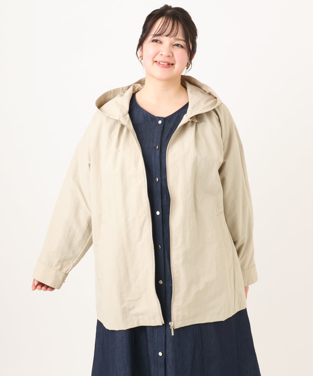 OLJDA04169 eur3(エウルキューブ) 【大きいサイズ】マウンテンパーカー グレージュ(89)
