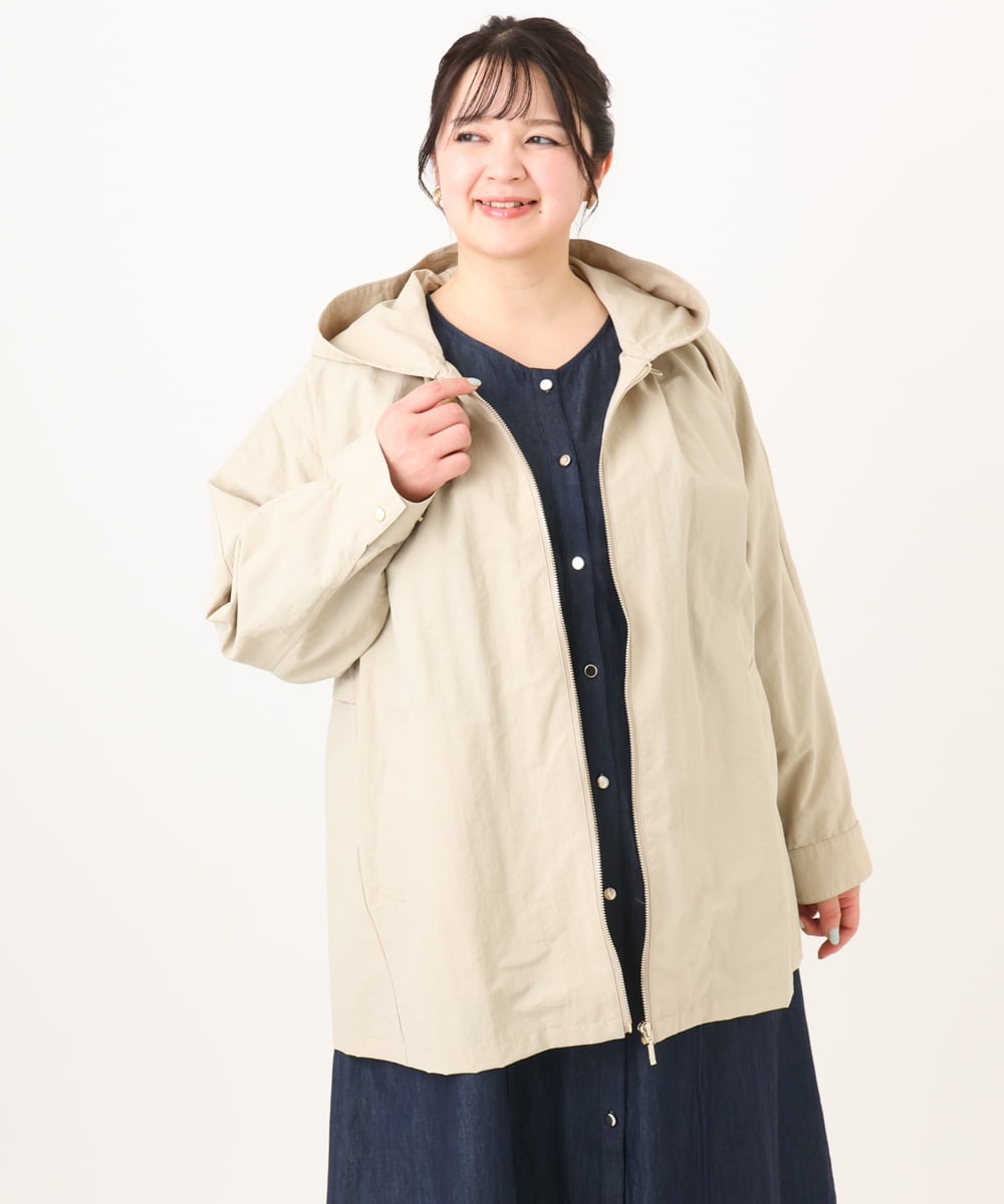 OLJDA04169 eur3(エウルキューブ) 【大きいサイズ】マウンテンパーカー グレージュ(89)