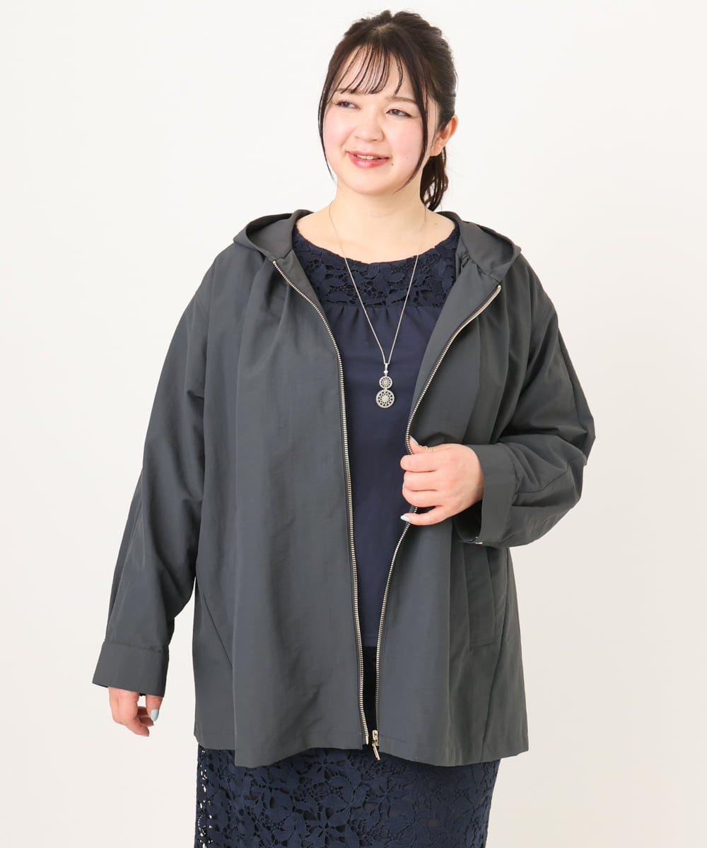 OLJDA04169 eur3(エウルキューブ) 【大きいサイズ】マウンテンパーカー ダークグレー(93)