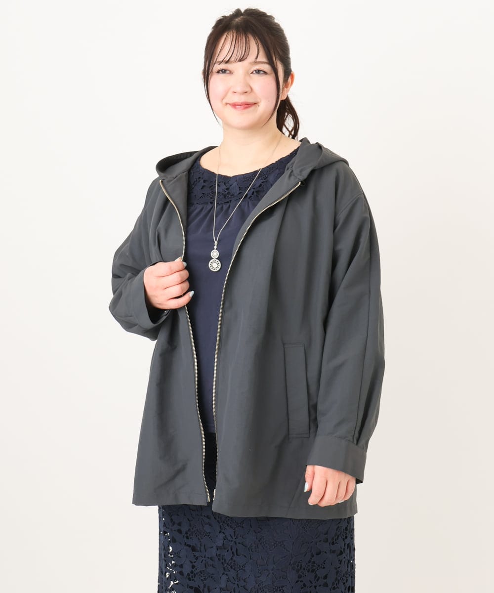 OLJDA04169 eur3(エウルキューブ) 【大きいサイズ】マウンテンパーカー ダークグレー(93)