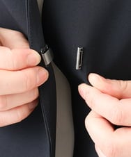 OLJDD02159 eur3(エウルキューブ) 【大きいサイズ】WクロスVネックジレ ネイビー(57)