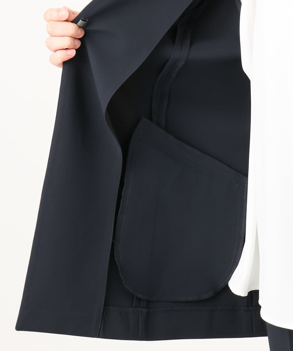 OLJDD02159 eur3(エウルキューブ) 【大きいサイズ】WクロスVネックジレ ネイビー(57)