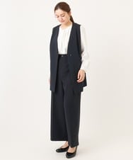 OLJDD02159 eur3(エウルキューブ) 【大きいサイズ】WクロスVネックジレ ネイビー(57)