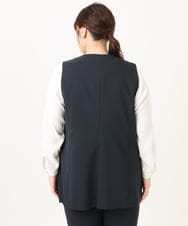 OLJDD02159 eur3(エウルキューブ) 【大きいサイズ】WクロスVネックジレ ネイビー(57)